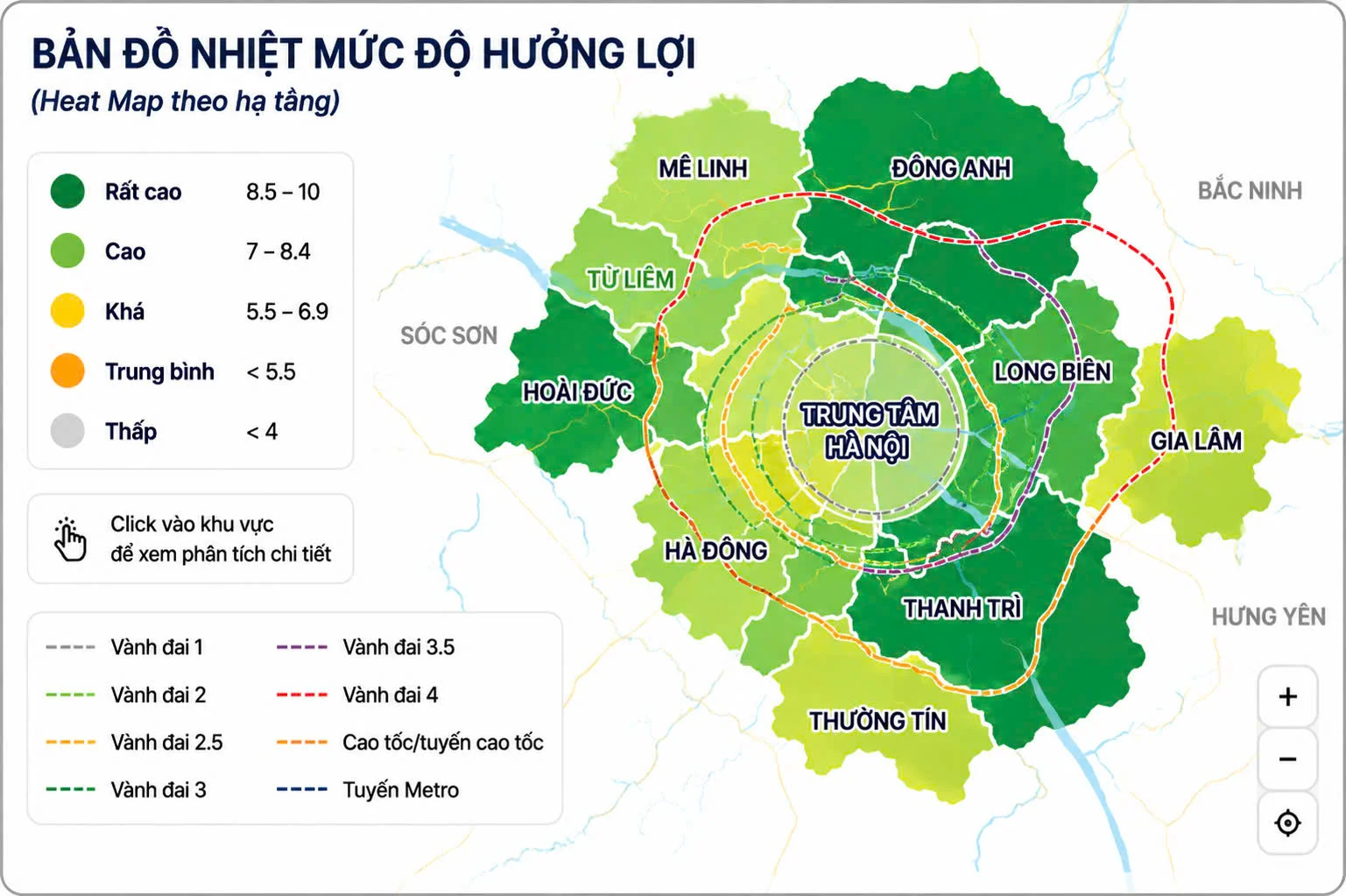 Đánh giá các khu vực hưởng lợi từ hệ thống Vành đai Hà Nội: Khu vực nào có tiềm năng phát triển nổi bật? - hình ảnh 2