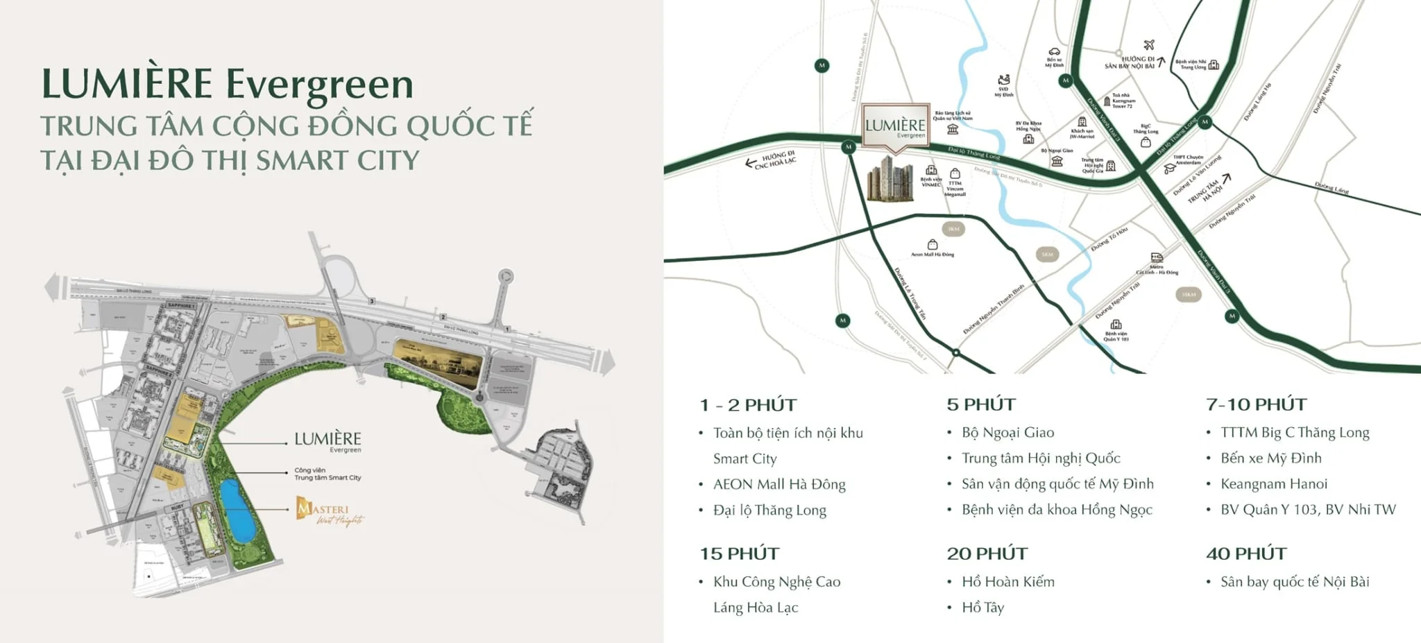 Bản đồ dự án LUMIÈRE Evergreen