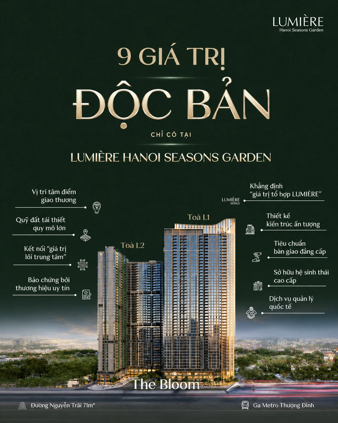 9 giá trị độc bản chỉ có tại LUMIÈRE Hanoi Seasons Garden
