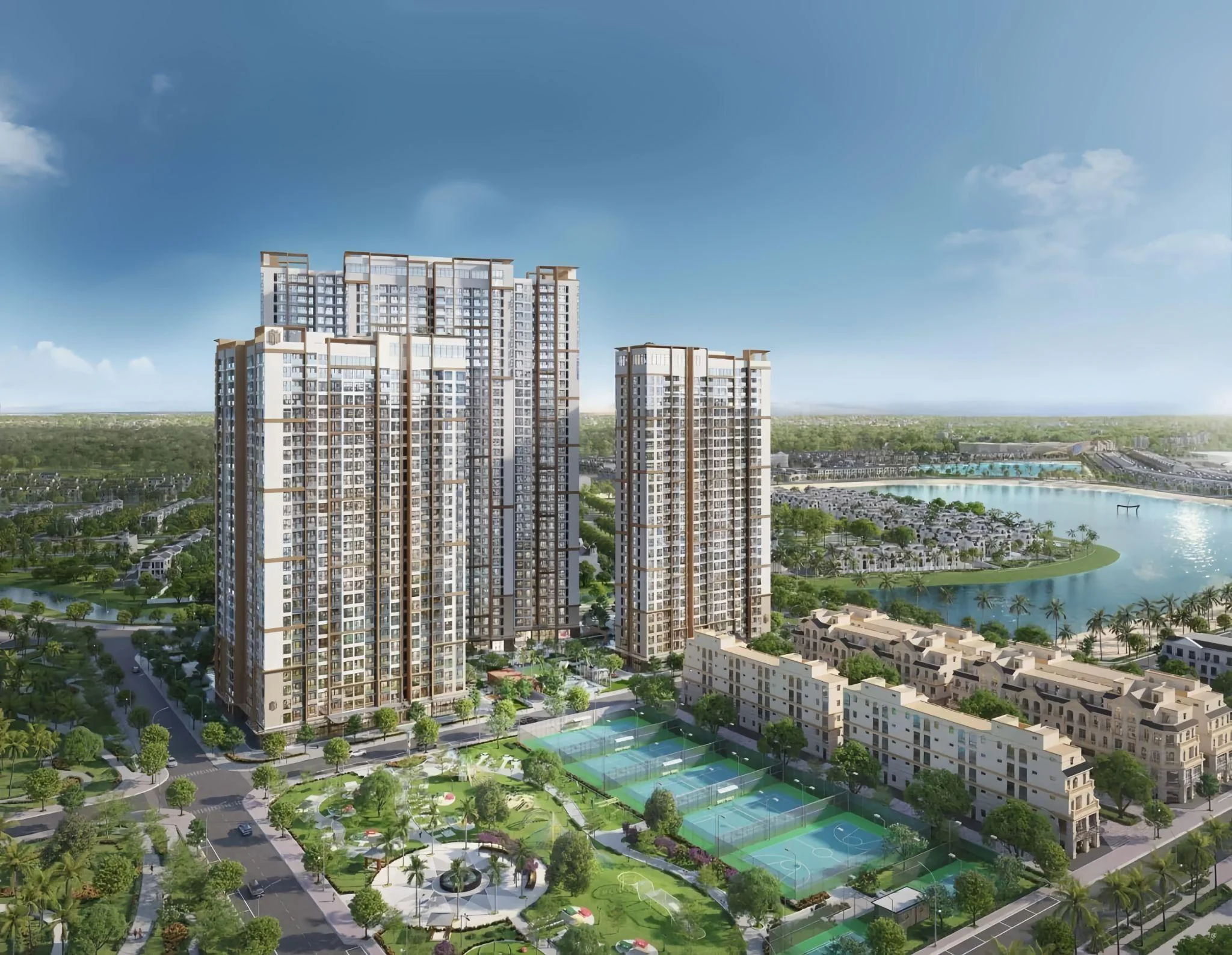 Ảnh tổng thể dự án của Masteri Waterfront tại Ocean Park 1 (Gia Lâm, Hà Nội).