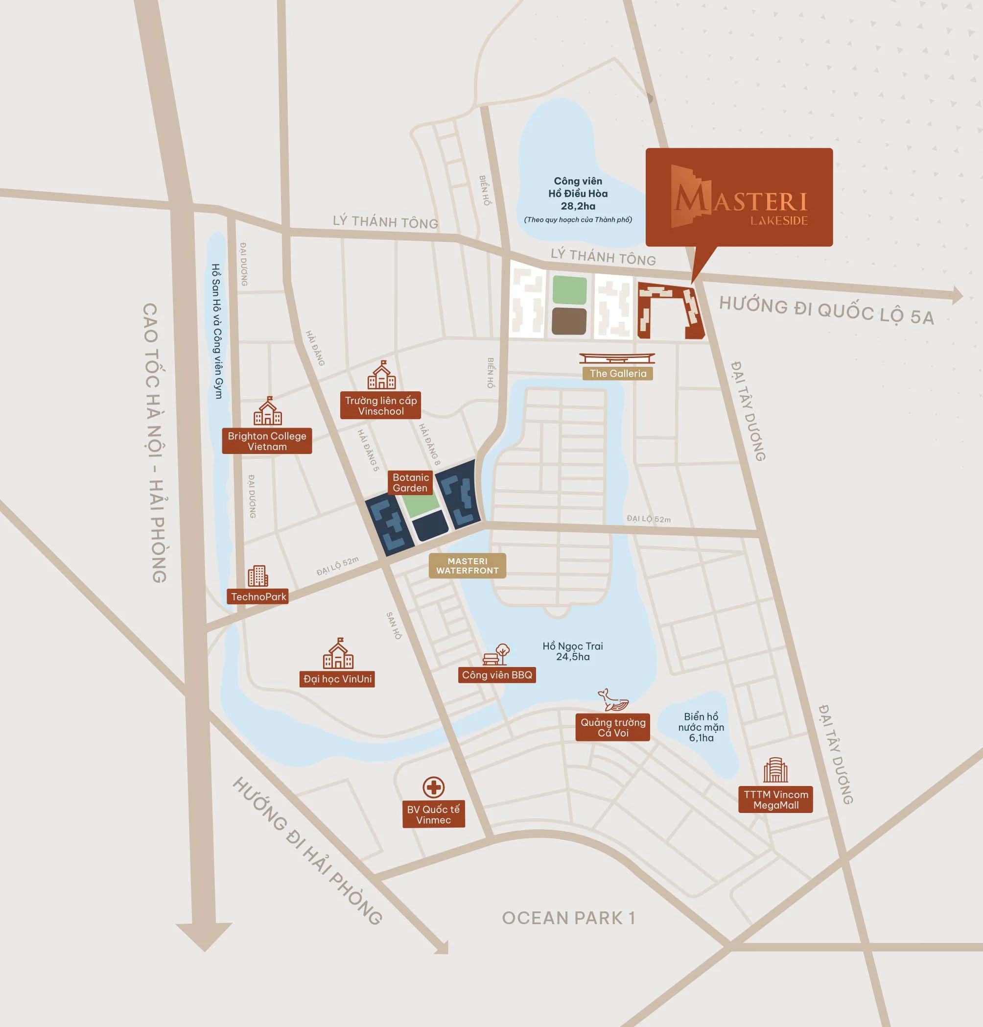 Bản đồ dự án Masteri Lakeside