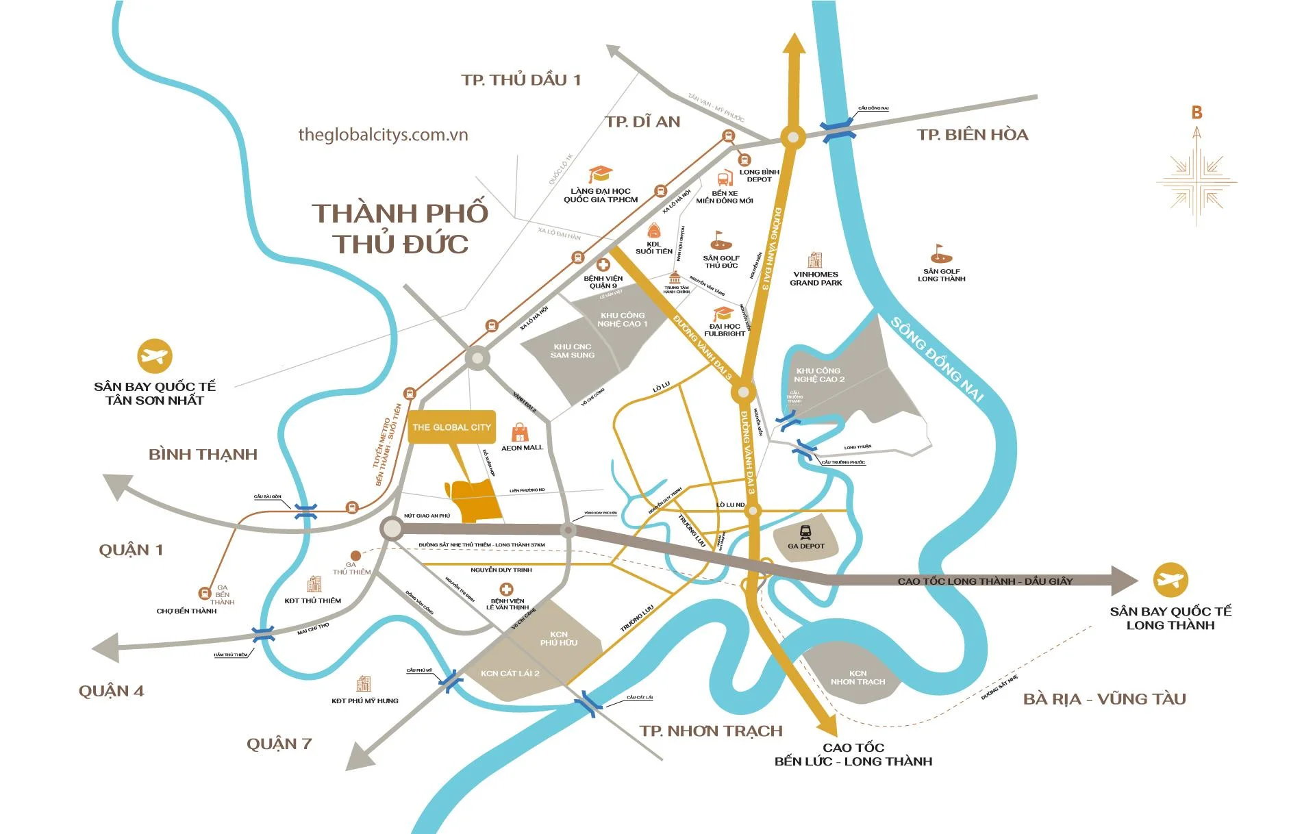 Bản đồ dự án The Global City