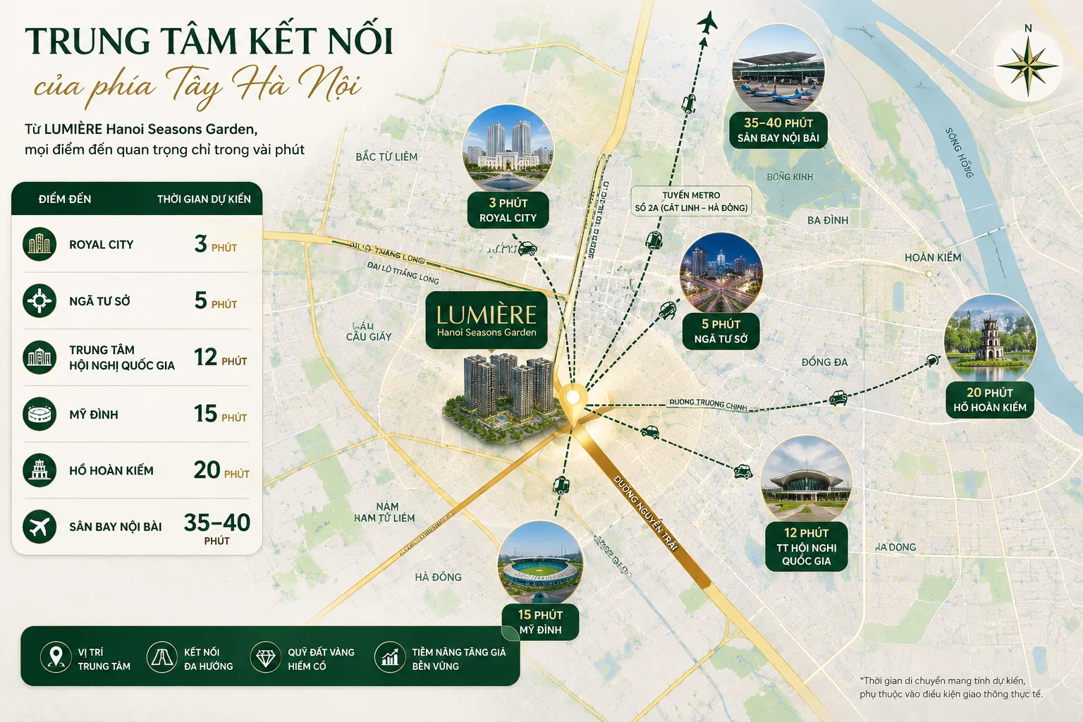 Vị trí LUMIÈRE Hanoi Seasons Garden – Quỹ đất vàng cuối cùng trên trục Nguyễn Trãi - hình ảnh 2