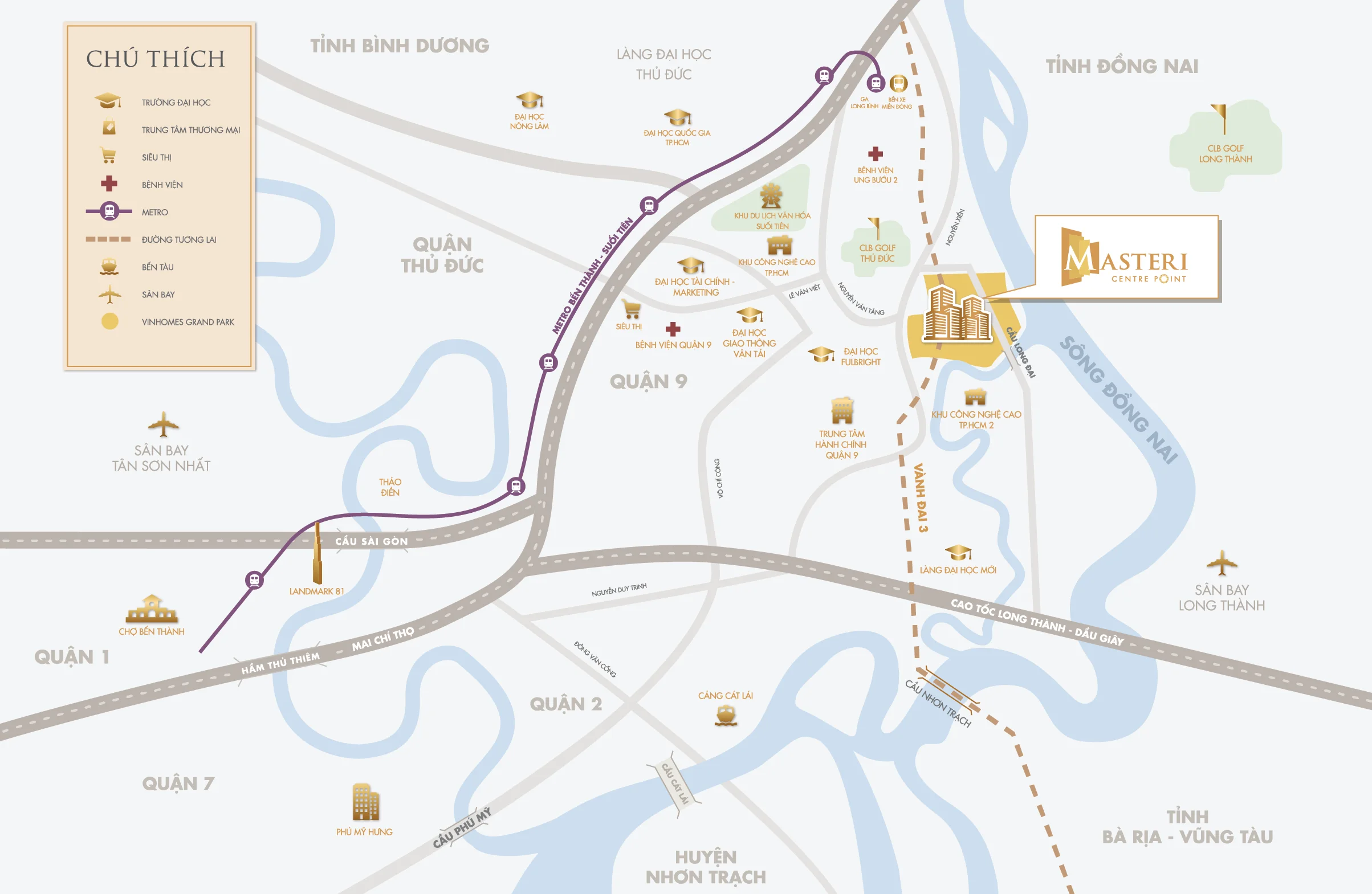 Bản đồ dự án Masteri Centre Point