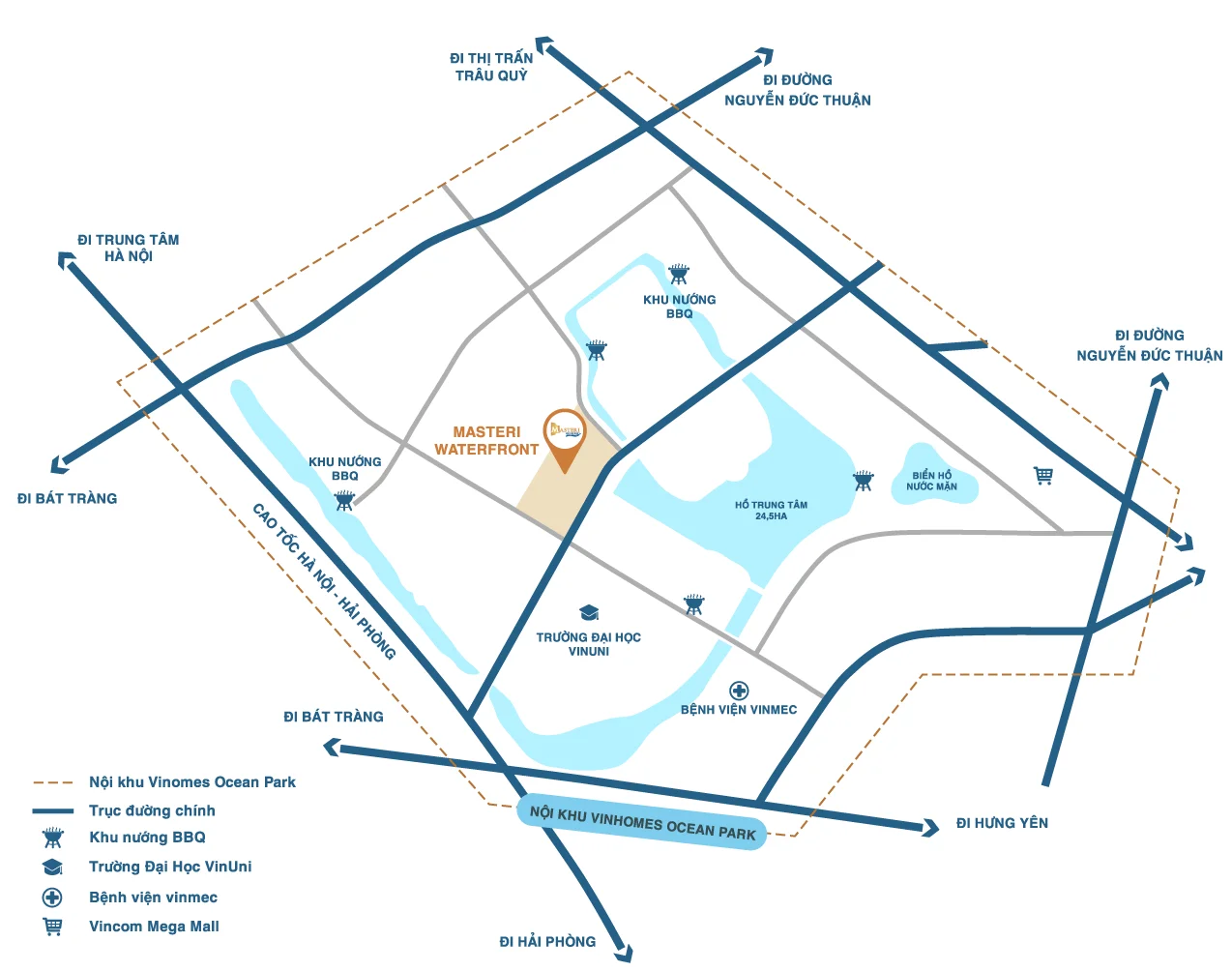 Bản đồ dự án Masteri Waterfront